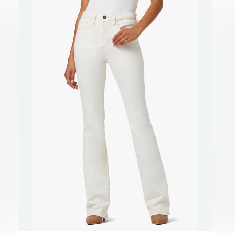 Joe’s Jeans Jeana White High Rise Straight Leg Split Raw Hem NWOT Size 30